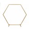 24" Gold Geometric Metal Flower Frame Hexagon Table Arch Centerpiece Party Event